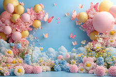 "Bright & Colorful Cake Smash Backdrop | Kids Photography Essentials"