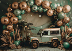 Wild One Jungle Birthday Backdrop – Safari Theme Party Decor
