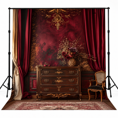 Luxury Burgundy Baroque Royal Interior