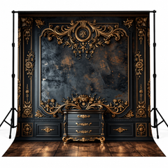 Luxury Black & Gold Baroque Royal Interior