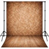 Beige Texture Photography Backdrop with Rustic Wooden Floor