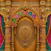 Royal Ganpati Mandap Decoration Backdrop