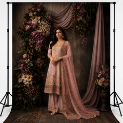 Vintage Rustic Flower Wall Photography Background