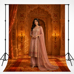 Backdrop Layers Luxury Mughal Palace Floral Arch Photography Backdrop