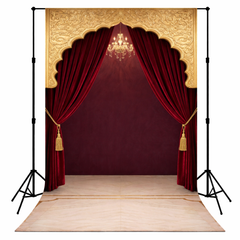 Luxury Golden Arch Curtain Backdrop