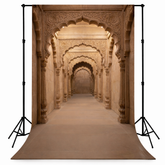 Traditional Palace Arch Hall Interior Backdrop