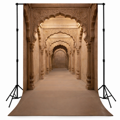 Traditional Palace Arch Hall Interior Backdrop