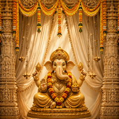 Royal Ganesh Decoration Backdrop