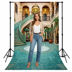 Royal Moroccan Palace Staircase Backdrop
