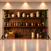 Beautiful Kitchen-Theme Printed Backdrop