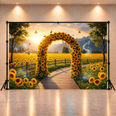 Sunflower Garden Dreams Printed Backdrop