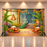 Makhan Chor Krishna Backdrop for Newborn Photography