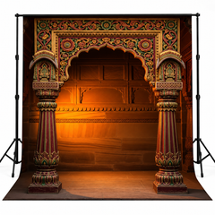 Royal Rajasthani Haveli Arch Heritage Photography Backdrop