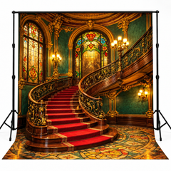 Luxury Royal Palace Grand Staircase Photography Backdrop