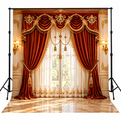 Luxury Royal Red Velvet Drapes Photography Backdrop
