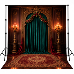 Royal Emerald Velvet Arch Luxury Photography Backdrop
