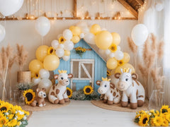Farm Barn Balloon Backdrop for Kids Photography