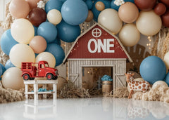 Adorable Farm Backdrop with Balloons for Baby Photos