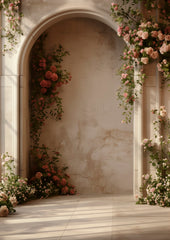 Minimalist Beige Photo Backdrop for Model Shoots