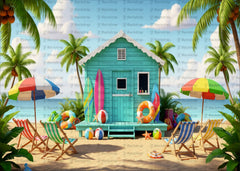 Beachfront Bliss Stunning Printed Backdrop