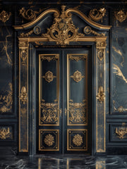 Black & Gold Makeup Artist Wall Backdrop