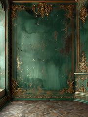 Professional Makeup Room Backdrop in Rich Emerald Green Finish