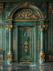 Glamorous Emerald Green Studio Wall Background