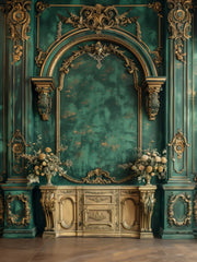 Green Luxury Wall for Makeup Artist Studio