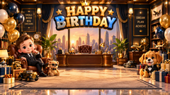 Boss Baby Happy Birthday Backdrop