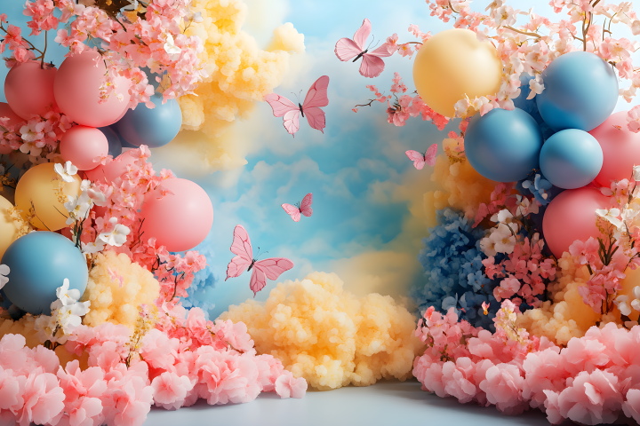 Bright & Fun Kids Backdrop for Cake Smash Sessions