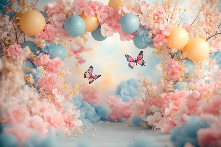 Cake Smash Backdrop for Photographers – Vibrant Kids Themes