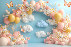Cake Smash Birthday Backdrop for Toddler Photoshoots