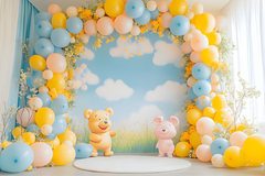 Milestone Baby Photo Backdrop – Winnie the Pooh Style