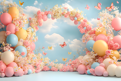 Color Pop Cake Smash Backdrop for Birthday Shoots