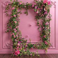 Pink Floral Backdrop for Model Shoots