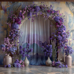 Artistic Purple Flower Backdrops for Model Studios