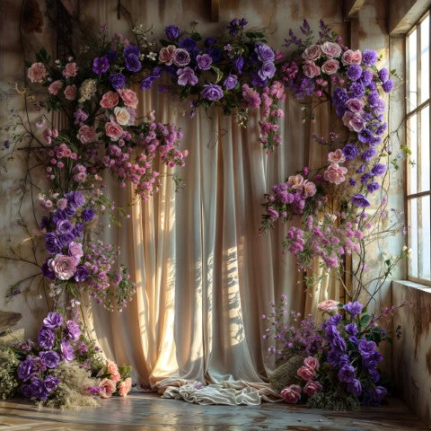 Purple Blossom Backdrops for Creative Studio Shoots