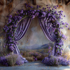 Romantic Purple Bloom Backdrops for Studio Use