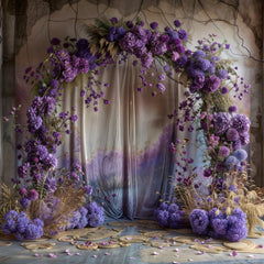Purple Floral Fantasy Backdrops for Glamour Shoots