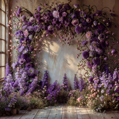 Aesthetic Purple Floral Backdrops for Studio Shoots