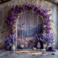 Purple Bloom Backdrops for Professional Model Photography