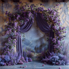 Luxury Purple Floral Backdrops for Models & Creators