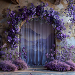 Elegant Purple Floral Backdrops for Studio Photography