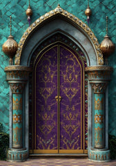 Purple & Blue Door Backdrop For Maternity & Model Shoot