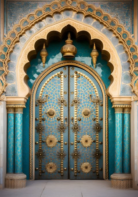 Blue Door Backdrop For Maternity & Model Shoot