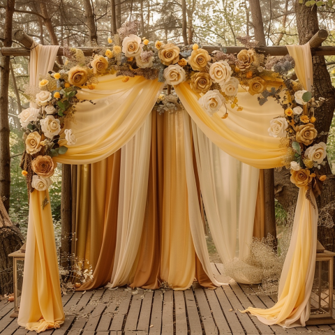 Beautiful Floral Backdrop For Event & Birthday Parties