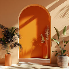 Professional Orange Boho Backdrop for Studio Setups