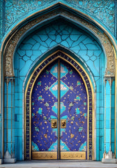 Luxury Blue Door Backdrop For Maternity & Model Shoot