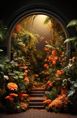 Dark Floral Elegance Photography Backdrop