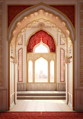 Red & Golden Door Backdrop For Maternity & Model Shoot